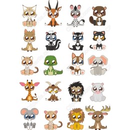 Cute Animal Clipart Set - 24 Adorable