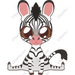 Cute Cartoon Zebra