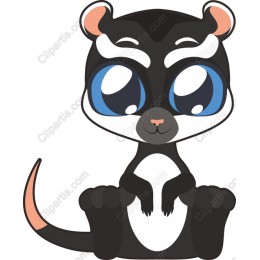 Cute Cartoon Ferret