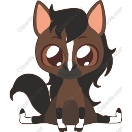Cute Cartoon Horse