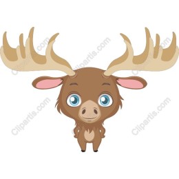 Charming Cartoon Moose