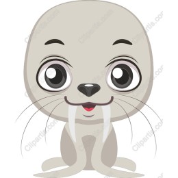 Cute Cartoon Walrus
