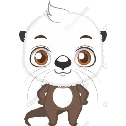 Adorable Cartoon Otter