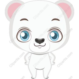 Adorable Polar Bear Character