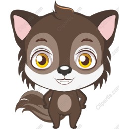 Cute Cartoon Wolf