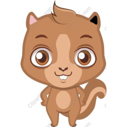 Charming Cartoon Squirrel