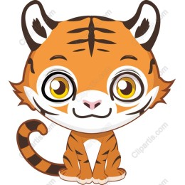 Charming Cartoon Tiger