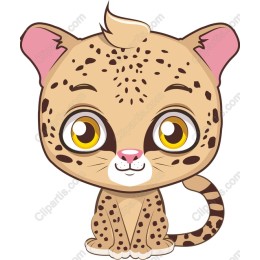 Adorable Cartoon Leopard