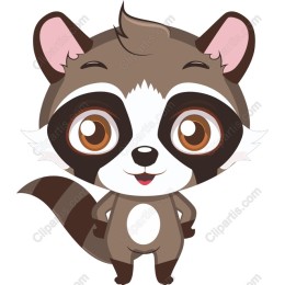 Cute Raccoon Character