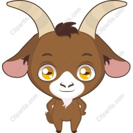 Charming Cartoon Goat