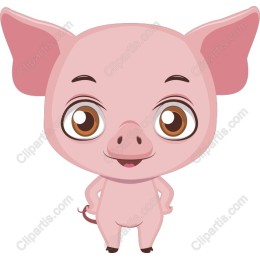 Playful Cartoon Pig