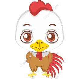 Whimsical Cartoon Chicken
