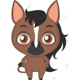 Cute Cartoon Horse