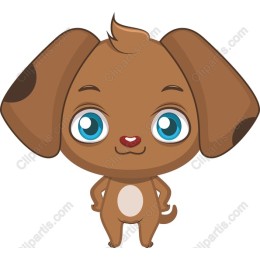 Adorable Cartoon Puppy