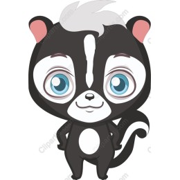 Adorable Cartoon Skunk
