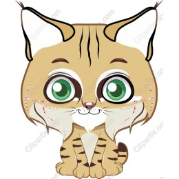 Adorable Cartoon Lynx