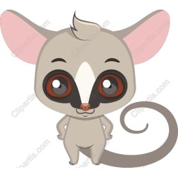 Charming Cartoon Lemur