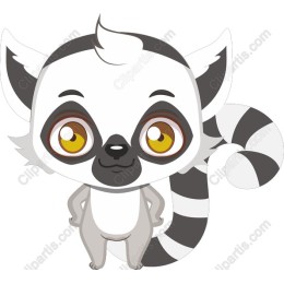 Charming Cartoon Lemur