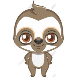 Adorable Cartoon Sloth
