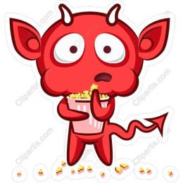 Red Devil with Popcorn