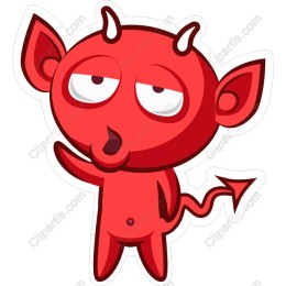 Playful Red Devil Cartoon