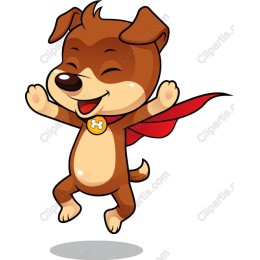 Cheerful Superhero Dog