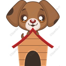 Adorable Puppy in Doghouse