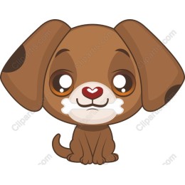 Adorable Cartoon Puppy