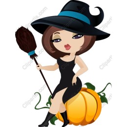 Enchanted Witch on Pumpkin