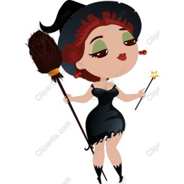 Charming Cartoon Witch