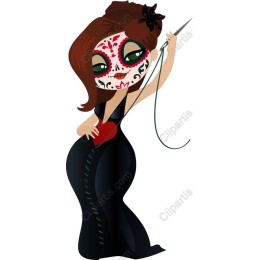 Elegant Sugar Skull Woman