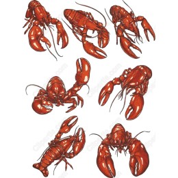Lobster Set - 8 Unique