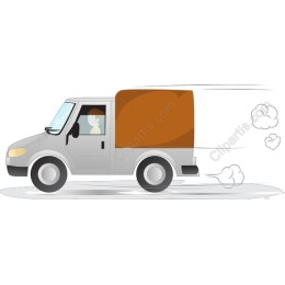 Speeding Delivery Truck