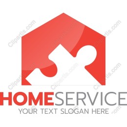 Home Service Puzzle Logo
