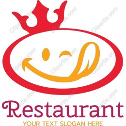 Cheerful Crowned Restaurant Logo