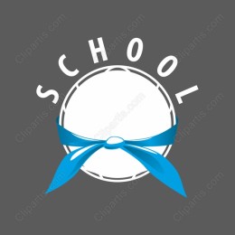 Elegant School with Blue Ribbon