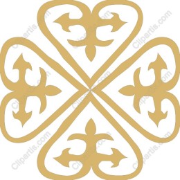 Gold Heart Arrow Mandala