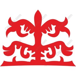 Red Ornate Floral