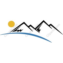 Mountain Landscape with Sun