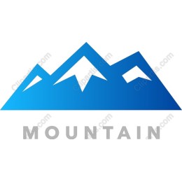 Elegant Mountain in Gradient Blue
