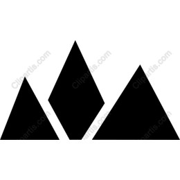 Bold Geometric Black Triangles