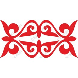 Elegant Red Floral Swirl