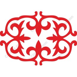 Intricate Red Floral Ornament