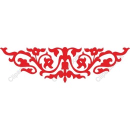 Decorative Floral in Red