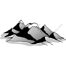 Majestic Mountain in Black and White