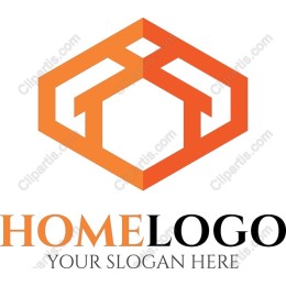 Geometric Logo - Modern Orange Hexagonal
