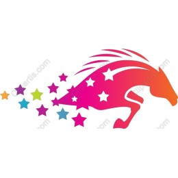 Dynamic Horse with Stars