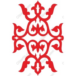 Red Floral Ornament