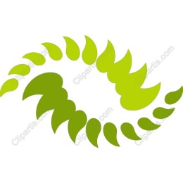 Elegant Green Leaf Swirl