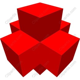 Red 3D Cubes